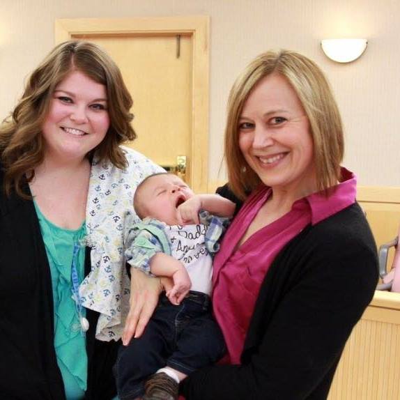 Rebecca Bruce and Client with baby